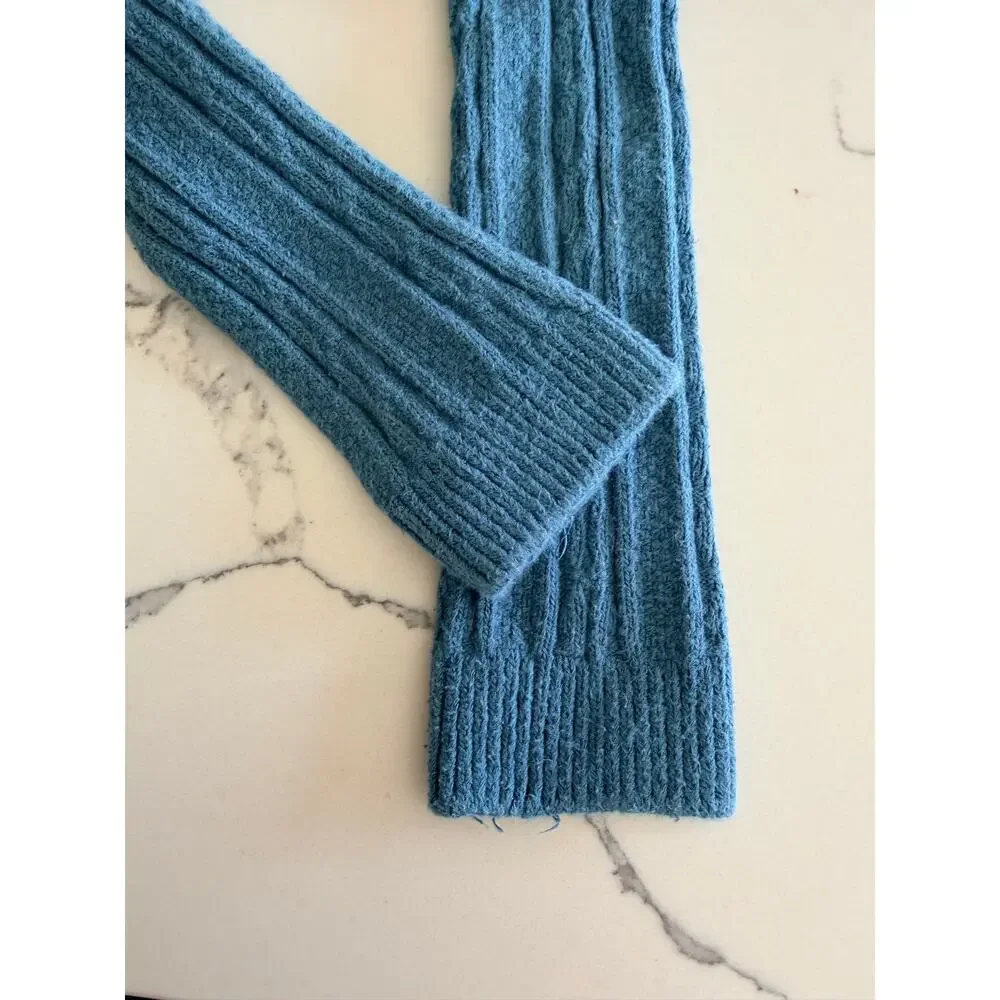 Mini Boden Blue Cable Knit Footless Tights Girls 2-3 Yrs